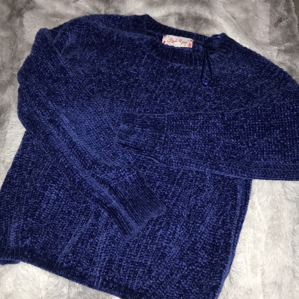 blue sweater